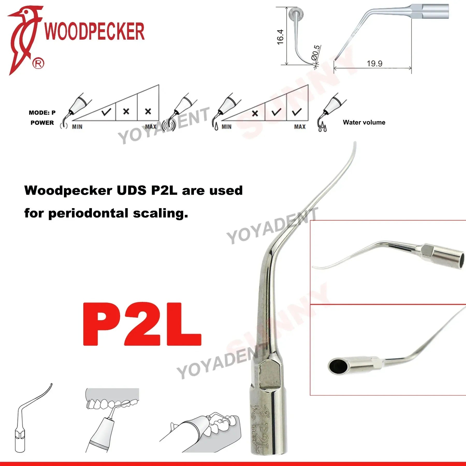 Dentistry Supplies & Equipment Woodpecker DTE Ultrasonic Piezo Scaler P2L