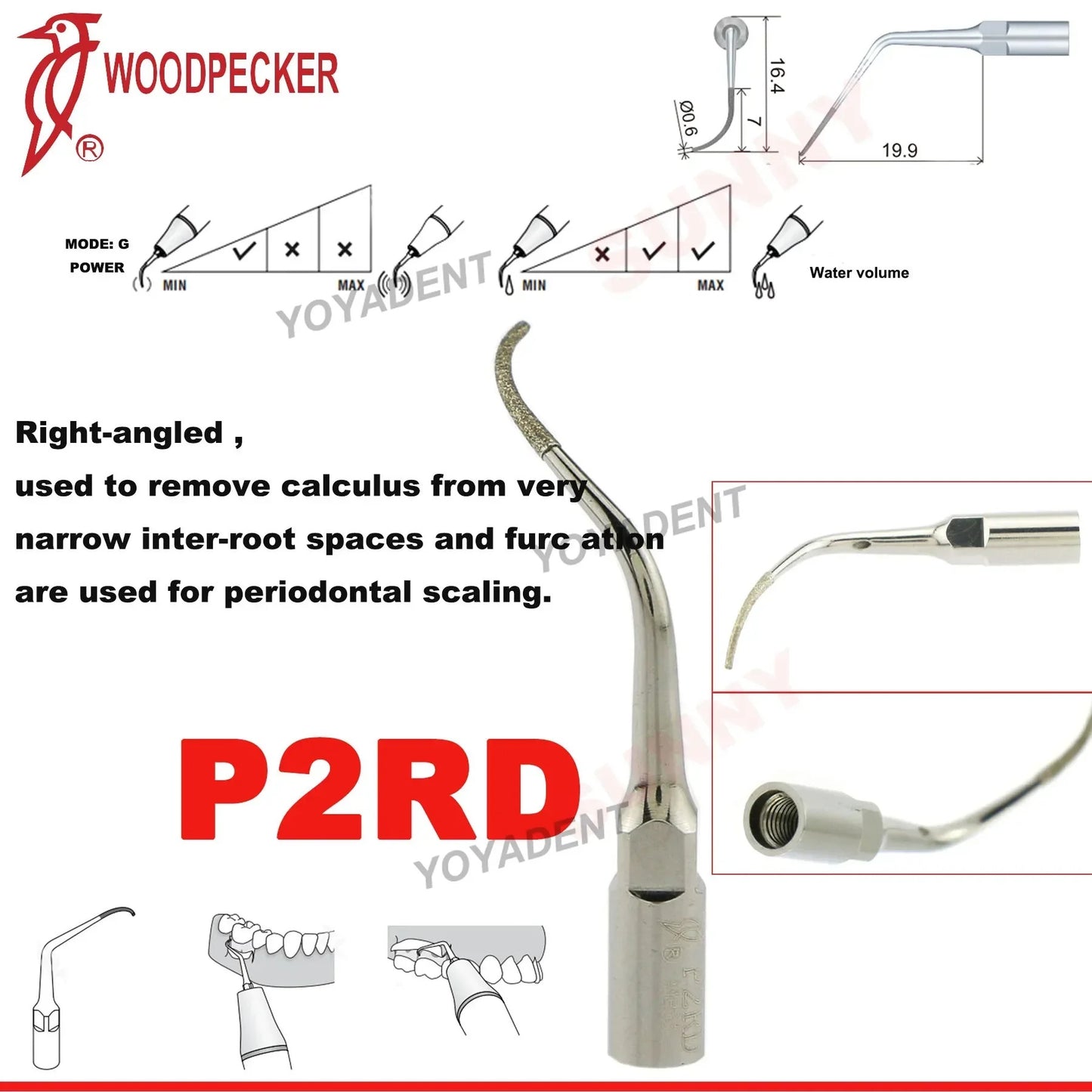 Dentistry Supplies & Equipment Woodpecker DTE Ultrasonic Piezo Scaler P2RD