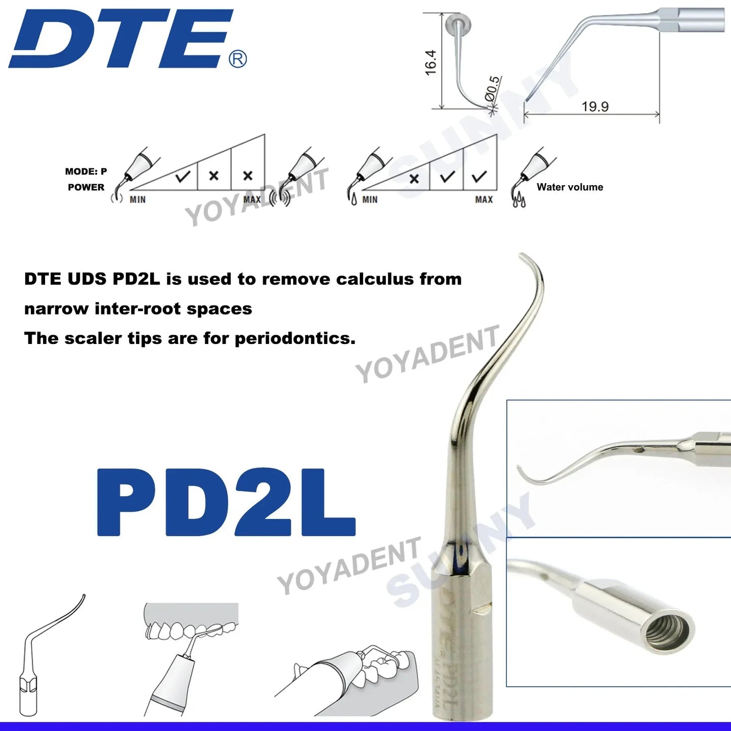 Dentistry Supplies & Equipment Woodpecker DTE Ultrasonic Piezo Scaler PD2L