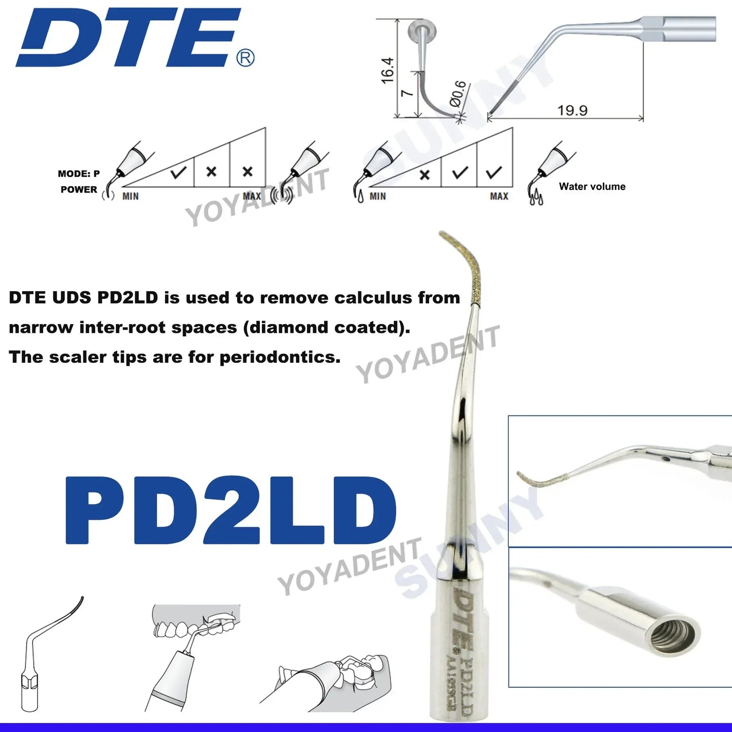 Dentistry Supplies & Equipment Woodpecker DTE Ultrasonic Piezo Scaler PD2LD