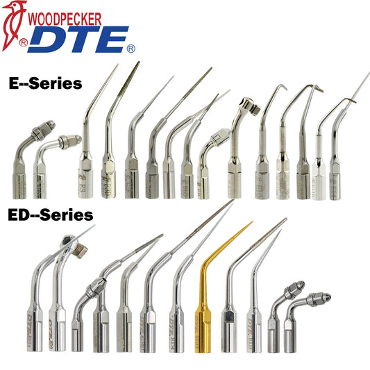 Dentistry Supplies & Equipment Woodpecker DTE Ultrasonic Scaler -  all available DTE Tips E and ED series shown