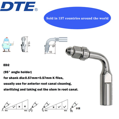 Dentistry Supplies & Equipment Woodpecker DTE Ultrasonic Scaler -  Set Tips ED2 series piece offers sizes and details