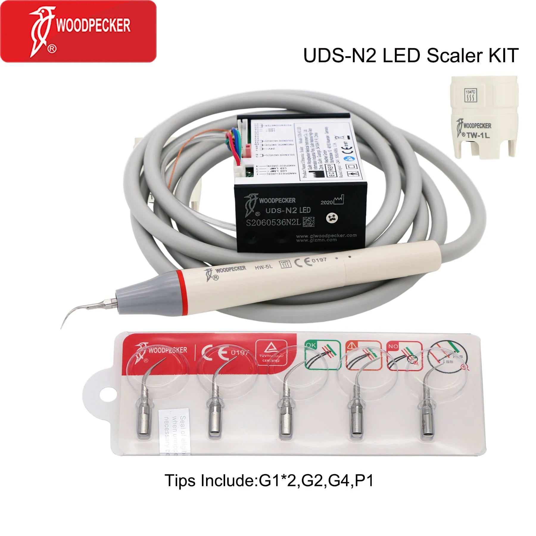 Dentistry Supplies & Equipment Woodpecker DTE Ultrasonic Scaler UDS-N2-LED-KIT 