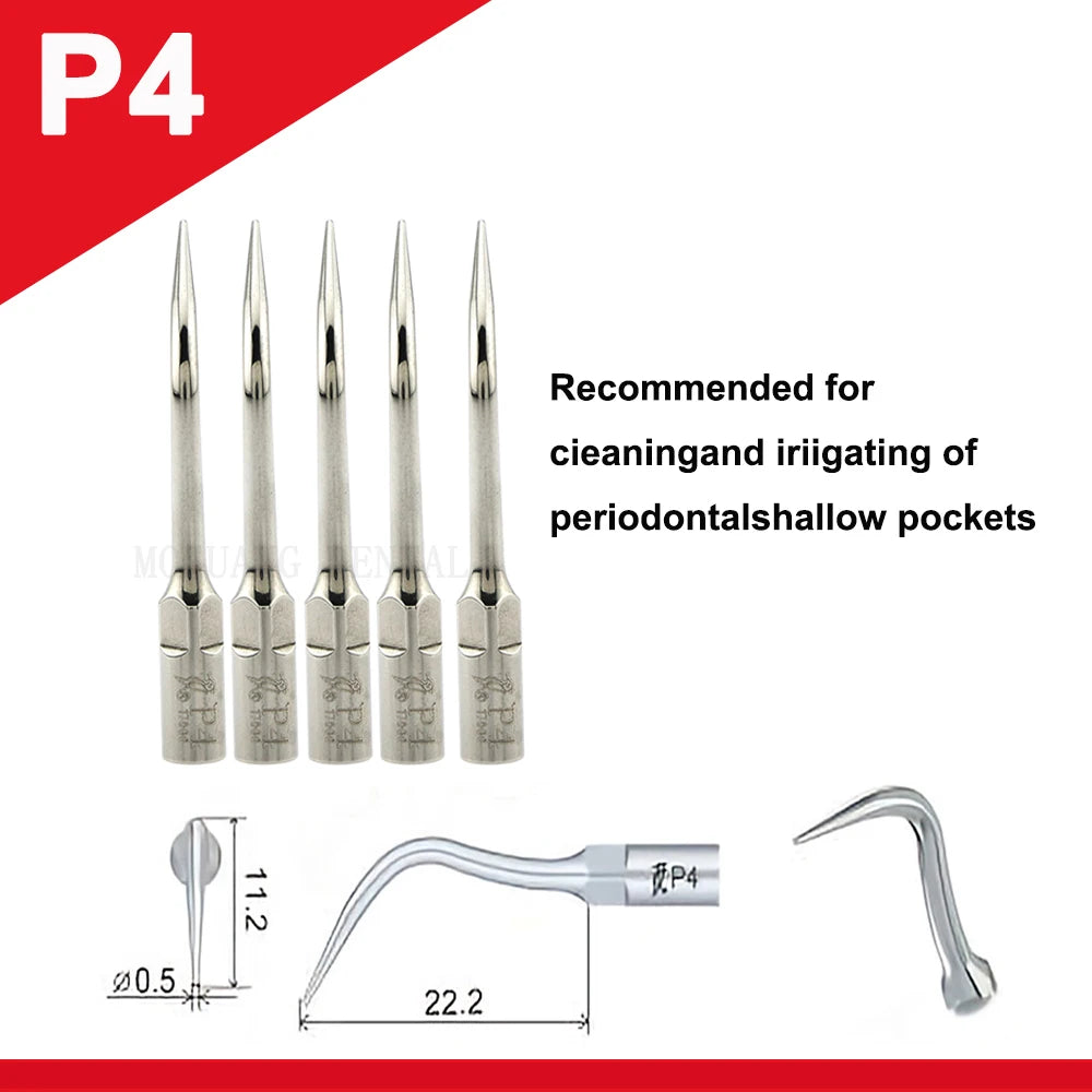 Dentistry Supplies & Equipment Woodpecker Ultrasonic Tips Periodontics (P4 set 5 pieces offers with sizes and details)