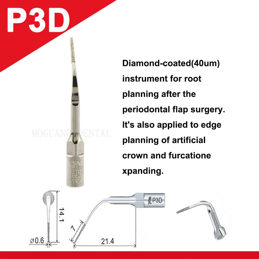 Dentistry Supplies & Equipment Woodpecker Ultrasonic Tips Periodontics (P3D set 1 piece offers with sizes and details)