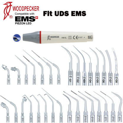 Dentistry Supplies & Equipment Woodpecker Ultrasonic Handpiece HW-5L - All Parts shown