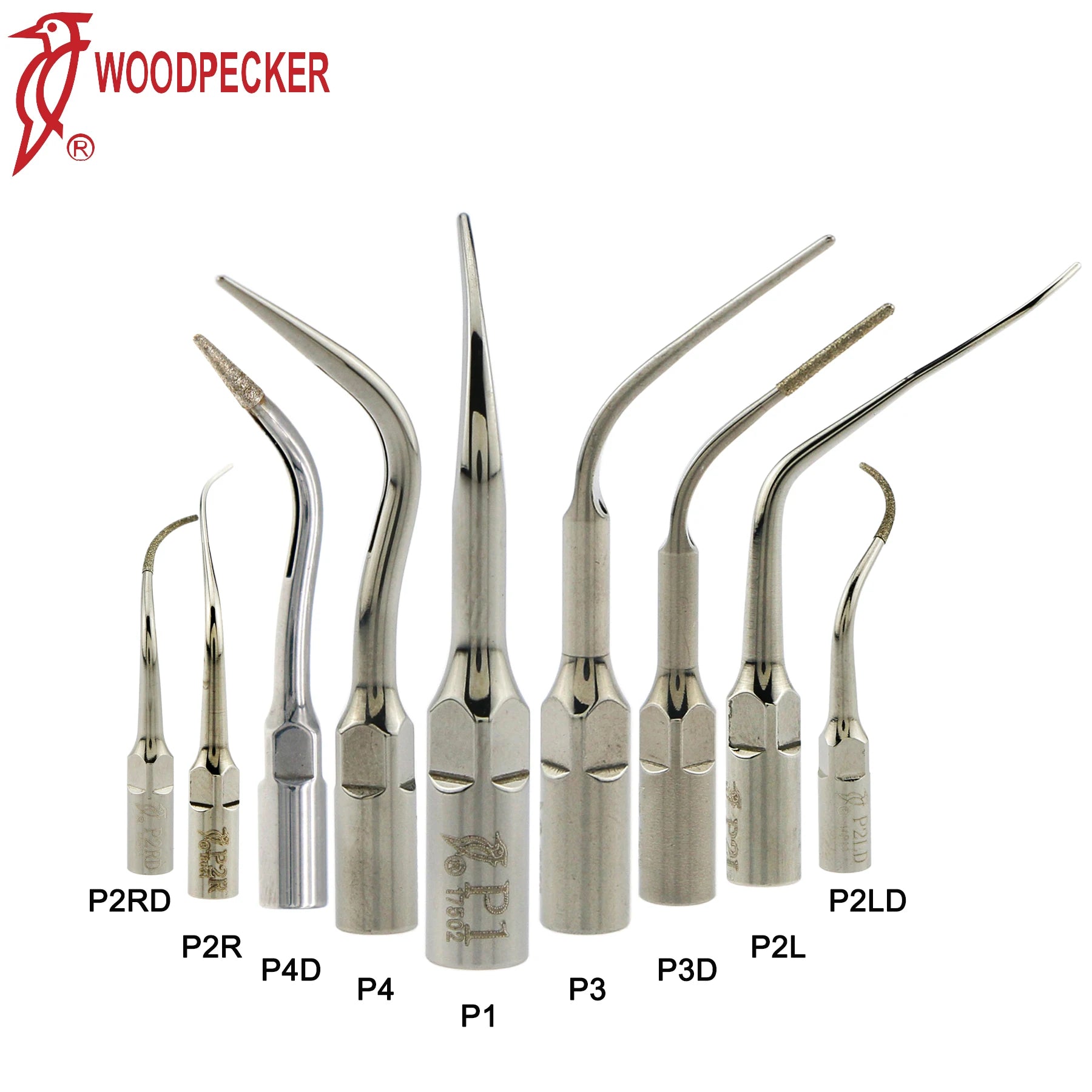 Dentistry Supplies & Equipment Woodpecker Ultrasonic Handpiece HW-5L Picture showpieces P1, P2R, P2RD, P4, P4D, P3, P3D, P2L, P2LD