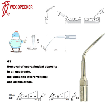 Dentistry Supplies & Equipment Woodpecker Ultrasonic Handpiece HW-5L Picture show Detail and sizes of G3 Series