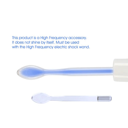 Jem Wellness Collection Facial Care Tool, Neon Argon Electrode Nozzle details of the Blue Tongue Tube Picture
