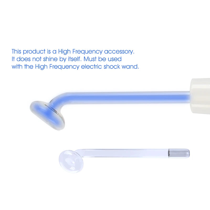 Jem Wellness Collection Facial Care Tool, Neon Argon Electrode Nozzle details of the Blue Mushroom tube Picture