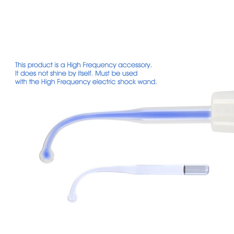 Jem Wellness Collection Facial Care Tool, Neon Argon Electrode Nozzle details of the Blue Bend Tube Picture