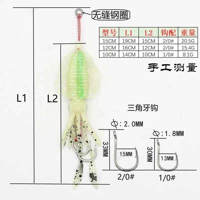 Fishing Supplies & Equipment, Colourful Squid Skirt Fishing Lures for Fishermen (Bait)