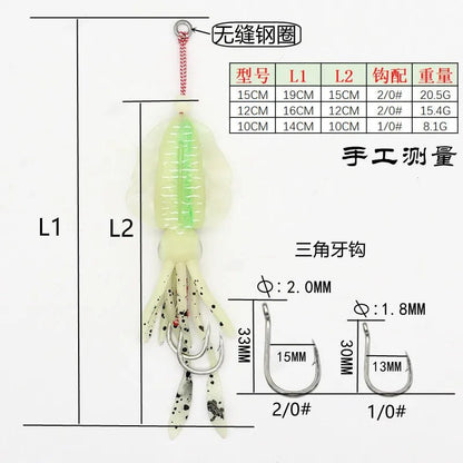 Fishing Supplies & Equipment, Colourful Squid Skirt Fishing Lures for Fishermen (Bait)