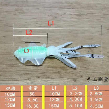 Fishing Supplies & Equipment, Colourful Squid Skirt Fishing Lures for Fishermen (Bait)