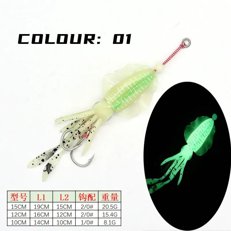 Fishing Supplies & Equipment, Colourful Squid Skirt Fishing Lures for Fishermen (Bait)