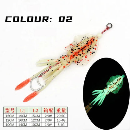 Fishing Supplies & Equipment, Colourful Squid Skirt Fishing Lures for Fishermen (Bait)