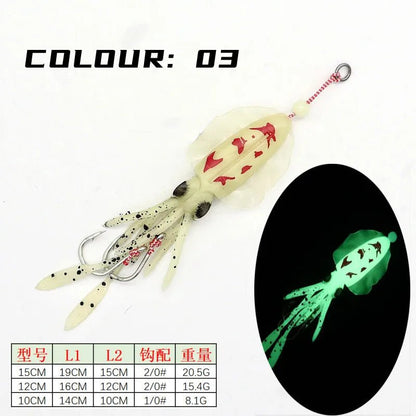 Fishing Supplies & Equipment, Colourful Squid Skirt Fishing Lures for Fishermen (Bait)
