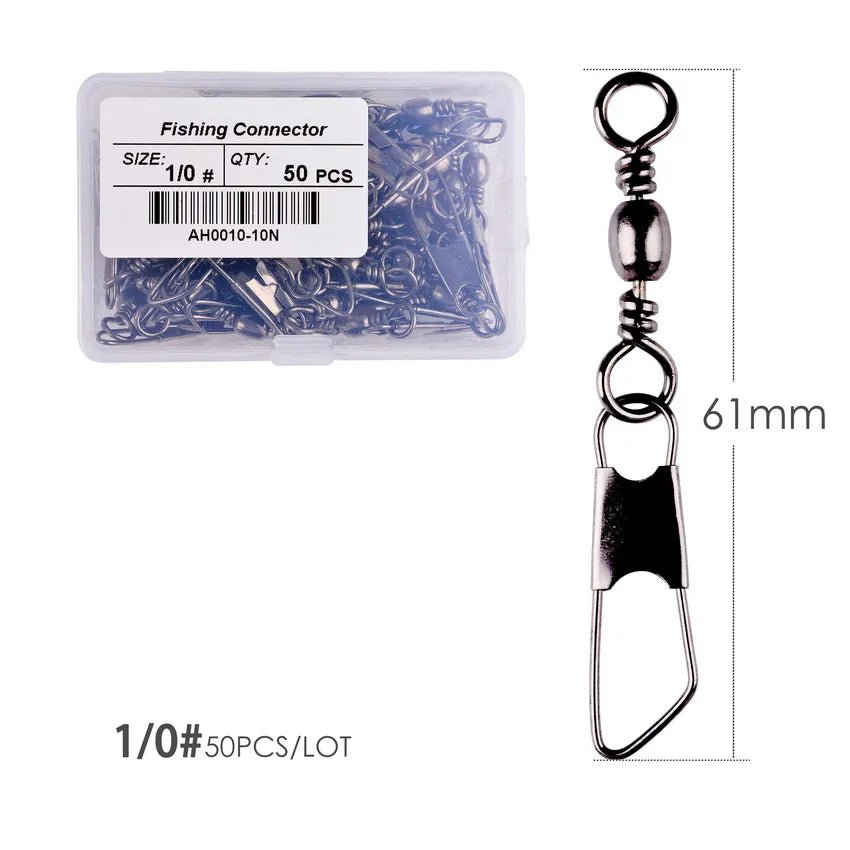 Fishing Supplies & Equipment Fishing Brass Barrel Interlock Snap (50 Pieces/ Box)