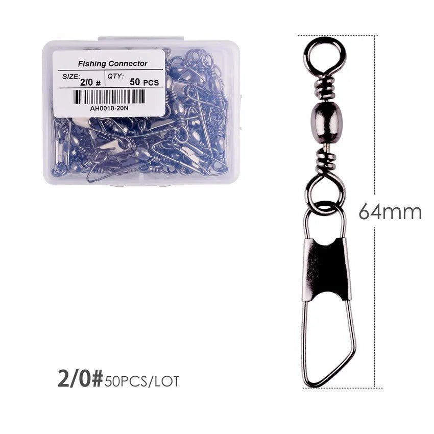 Fishing Supplies & Equipment Fishing Brass Barrel Interlock Snap (50 Pieces/ Box)