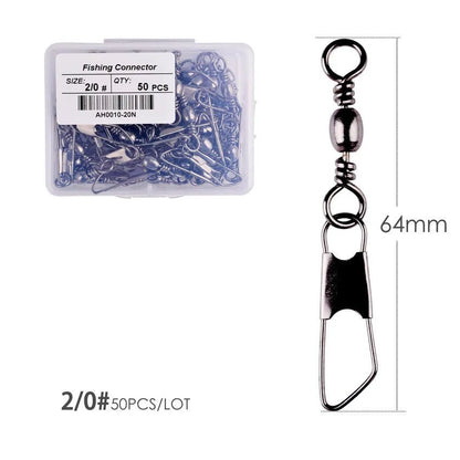 Fishing Supplies & Equipment Fishing Brass Barrel Interlock Snap (50 Pieces/ Box)