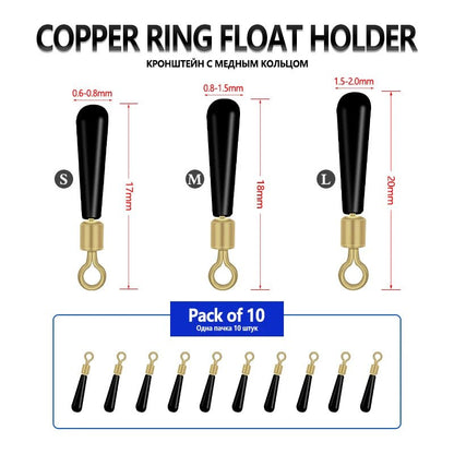 Fishing Supplies & Equipment, Fishing Float Holders Copper Ring (10 Pieces/Set)