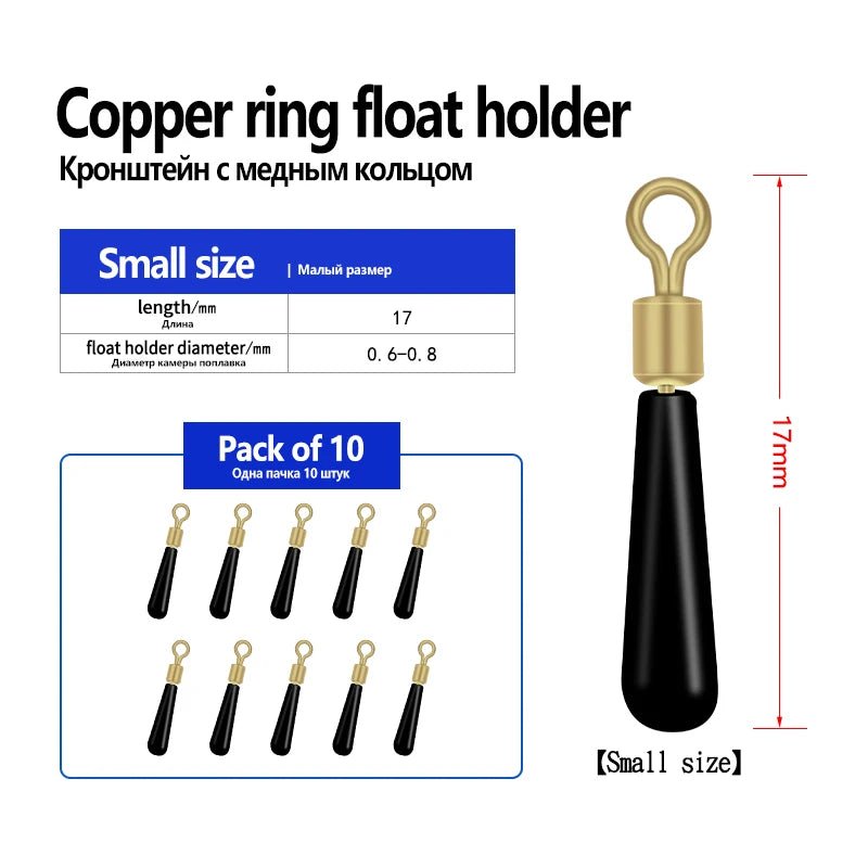 Fishing Supplies & Equipment, Fishing Float Holders Copper Ring (10 Pieces/Set)
