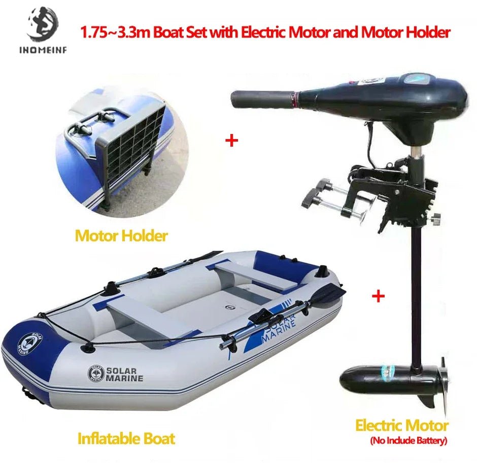 Fishing Supplies & Equipment, Fishing Inflatable Boat + Electric Motor (5 max)