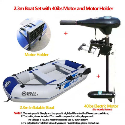 Fishing Supplies & Equipment, Fishing Inflatable Boat + Electric Motor (5 max)