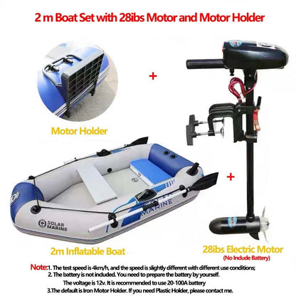 Fishing Supplies & Equipment, Fishing Inflatable Boat + Electric Motor (5 max)