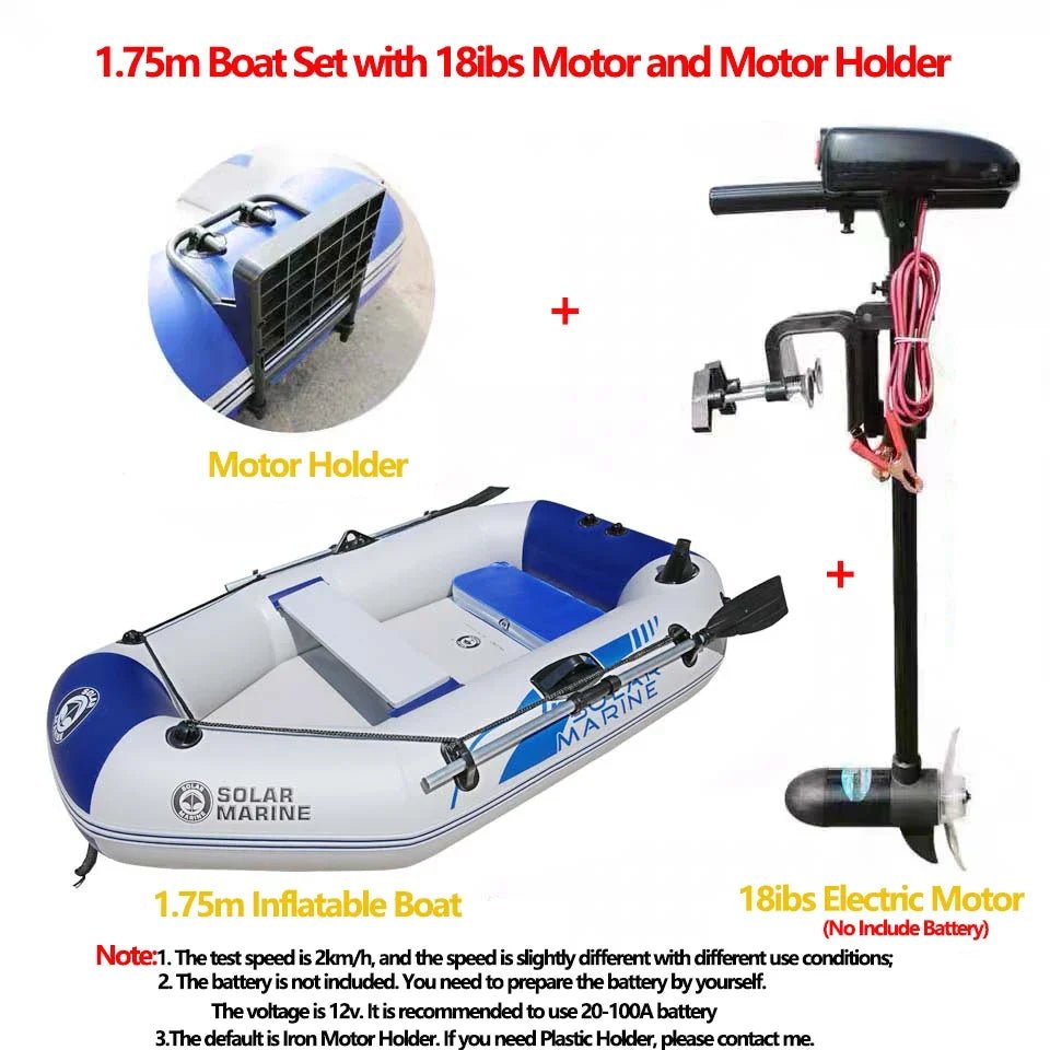 Fishing Supplies & Equipment, Fishing Inflatable Boat + Electric Motor (5 max)