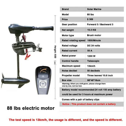 Fishing Supplies & Equipment, Fishing Inflatable Boat + Electric Motor (5 max)