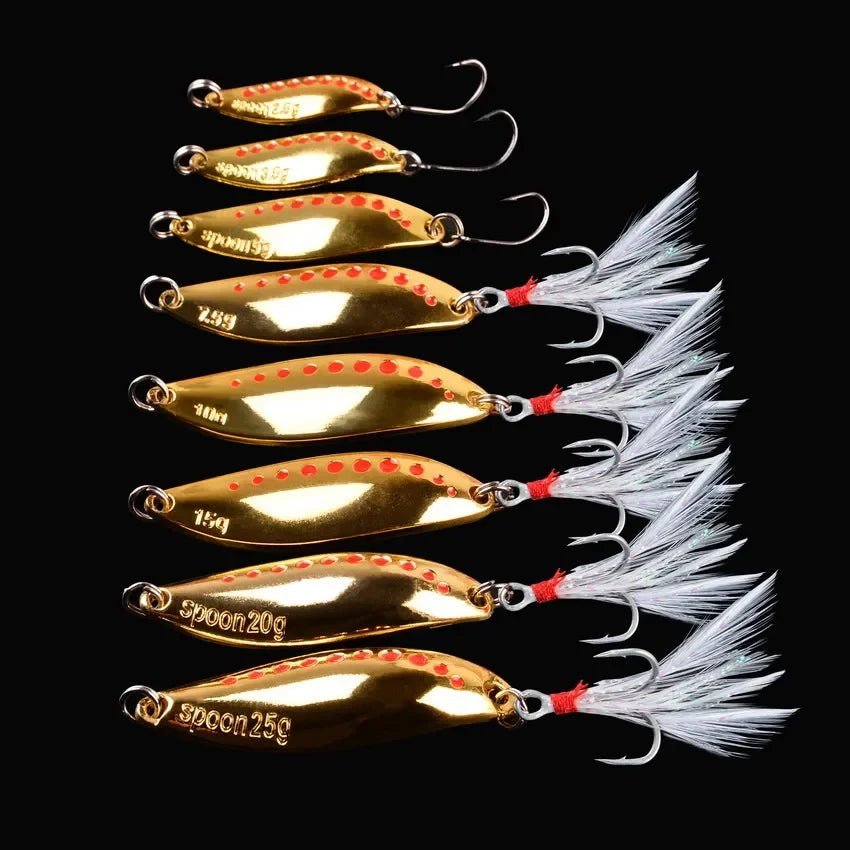 Fishing Supplies Equipment Fishing Metal Spinners Spoon Lures (2.5 to 30 g)