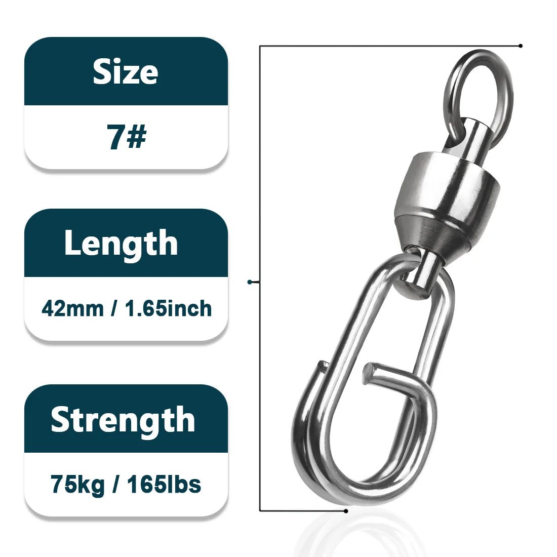 Fishing Supplies & Equipment, Heavy-Duty Stainless Snap Swivel for Fishing