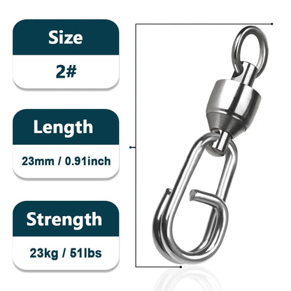 Fishing Supplies & Equipment, Heavy-Duty Stainless Snap Swivel for Fishing