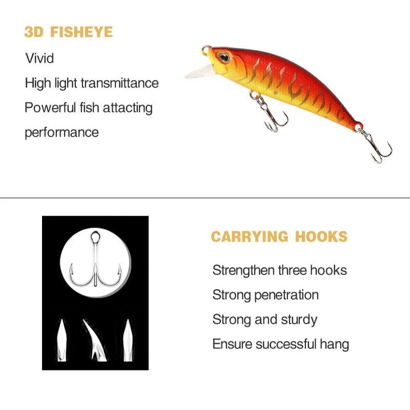 Fishing supplies & Equipment, Minnow Fishing Lures for Big Catches