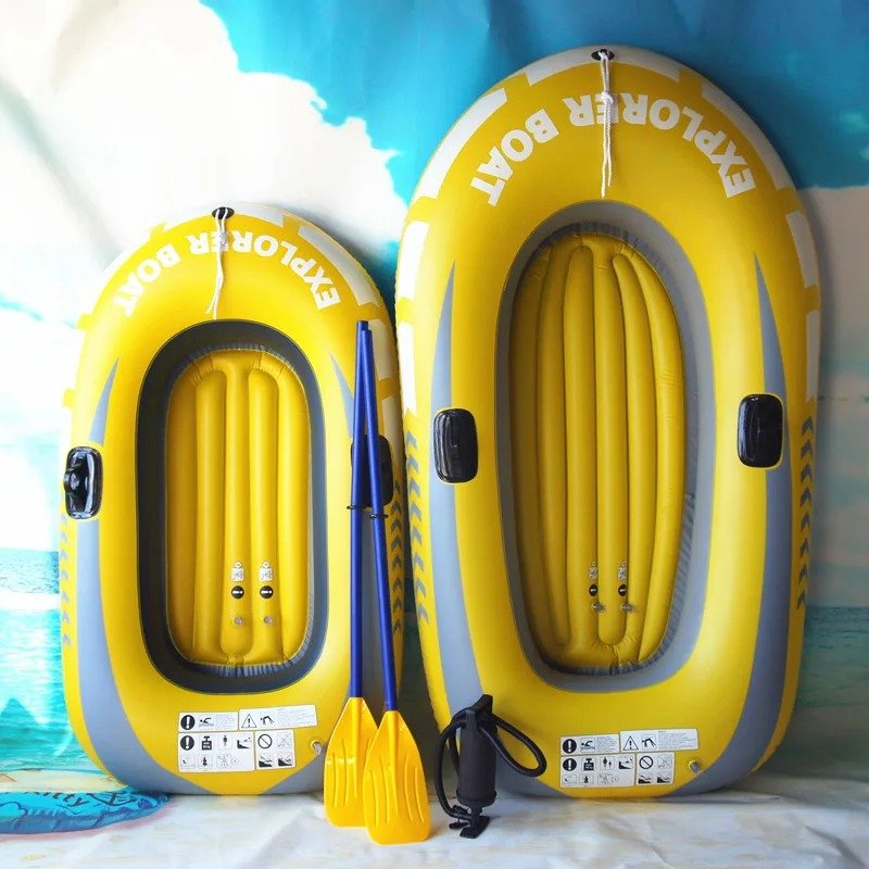 Fishing Supplies Equipment's PVC Inflatable Kayak Boat Yellow Colour