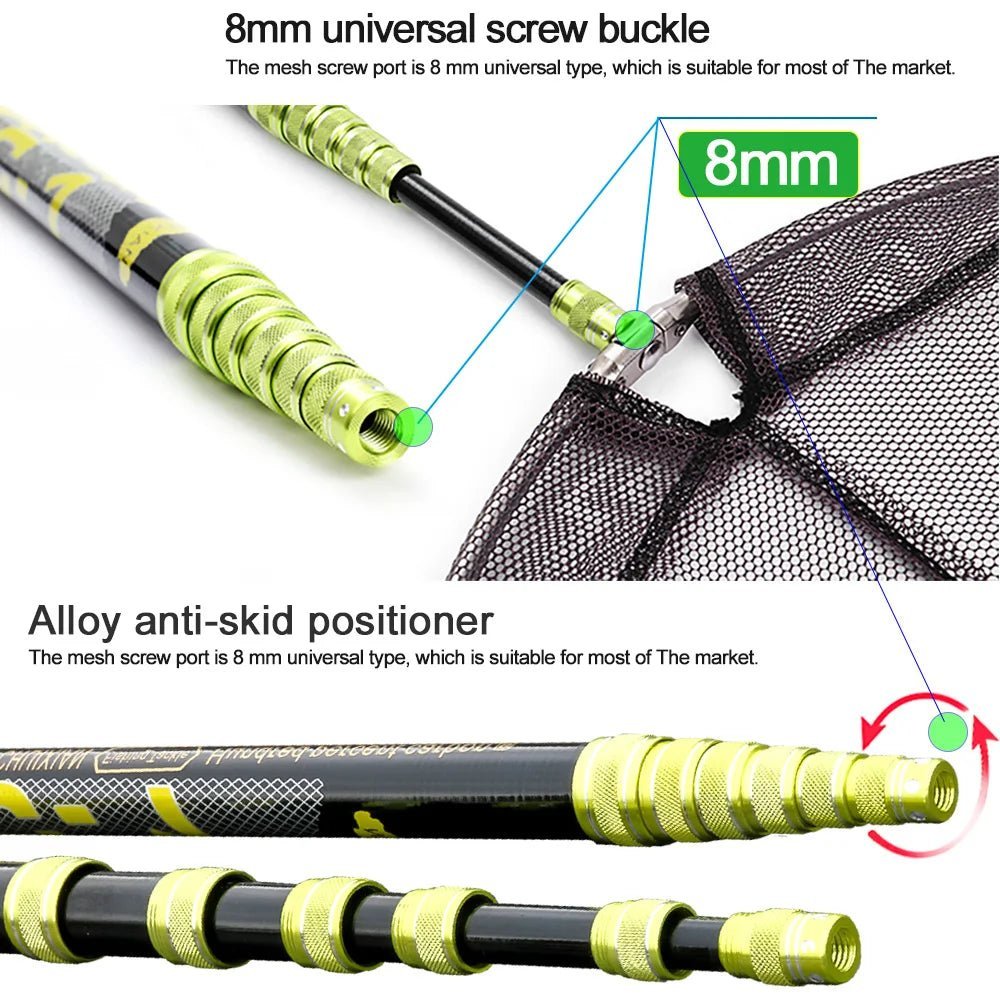 Fishing Supplies & Equipment Retractable Fishing Net, Carbon fibre