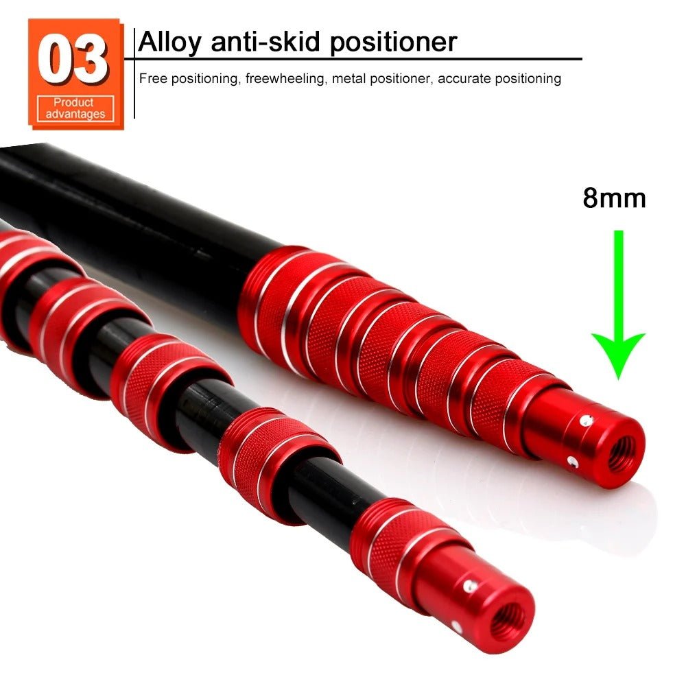 Fishing Supplies Equiipment Retractable Fishing Net, Carbon fibre 4 m Pole only End Details 8 mm