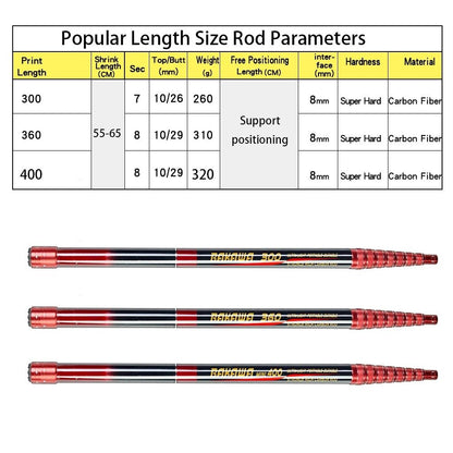 Fishing Supplies Equiipment Retractable Fishing Net, Carbon fibre Sizes of the poles