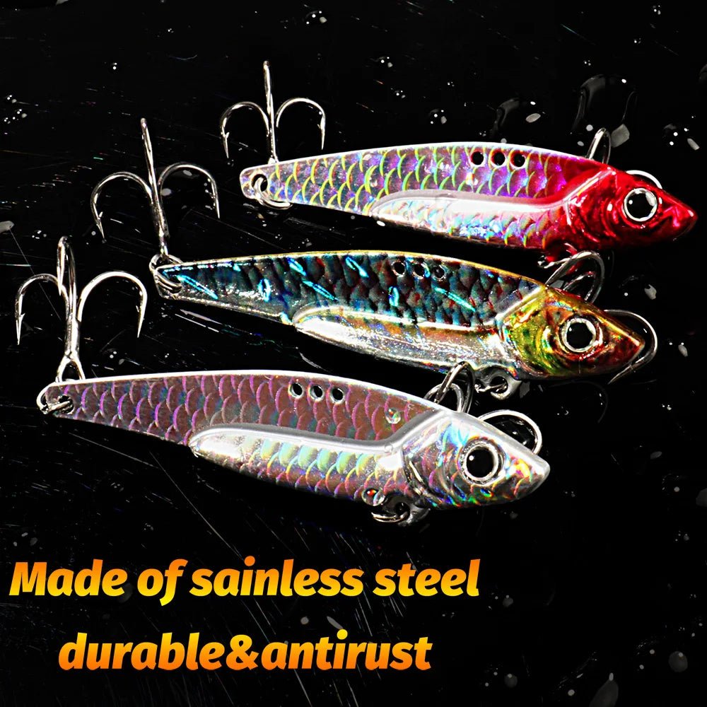 Fishing Supplies & Equipment, Shiny Spinning Metal Jig Lure for Catching Fish
