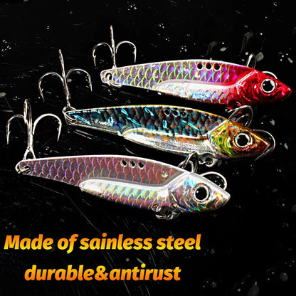 Fishing Supplies & Equipment, Shiny Spinning Metal Jig Lure for Catching Fish