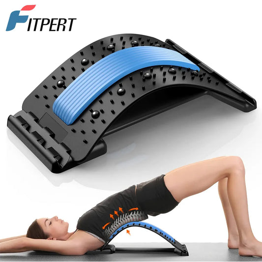 Fitness Back Stretcher Massage Blue Colour in use by a nice lady