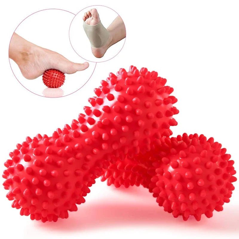Fitness Foot Massage Roller Ball Double Peanut Red Colour Offers