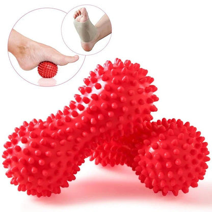 Fitness Foot Massage Roller Ball Double Peanut Red Colour Offers