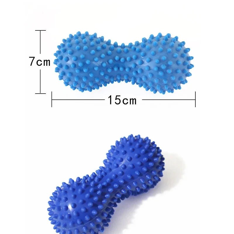 Fitness Foot Massage Roller Ball Double Peanut Blue Colour Sizes