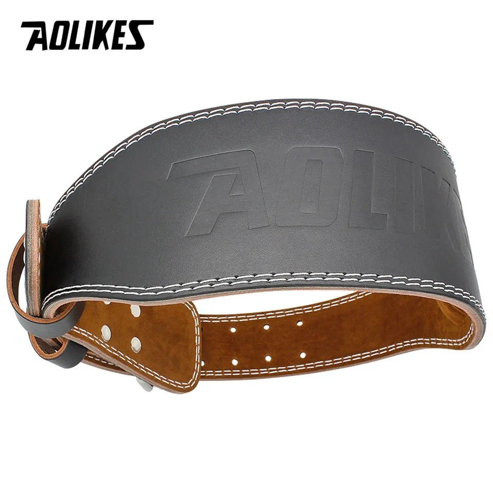 Fitness Unisex Leather Weight Lifting Belt Black Colour