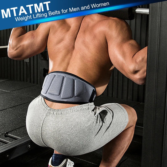 Fitness Unisex Weight Lifting Belt Man doing weight lifting wearing the beige colour belt