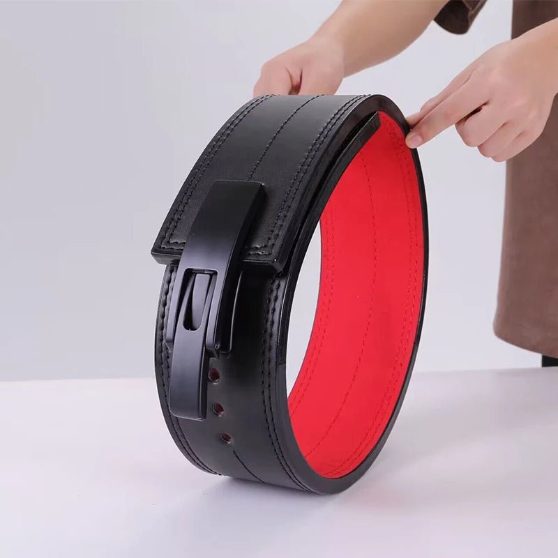 Fitness Weightlifting Leather Waist Belt Black Colour
