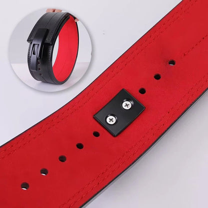 Fitness Weightlifting Leather Waist Belt Black Colour Details