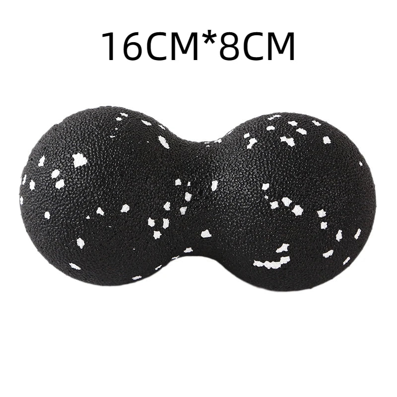 Fun Fitness Roller: Yoga & Massage Ball for Back, Foot, and Spine Exercises  Mixed Black and White Colour 16 cm x 8 cm dia.